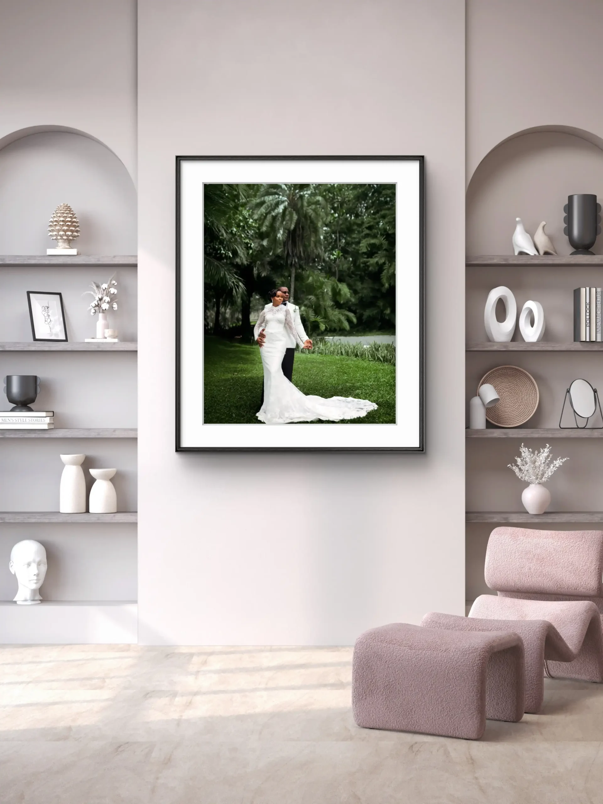 Standard Prints: Glossy or matte.Wall Art: Canvas, mounted photos, and block mounting.Photobooks: Hardcover or softcover books tailored for family, travel, and events.Personalized Gifts: Custom items like mugs, T-shirts, and photo